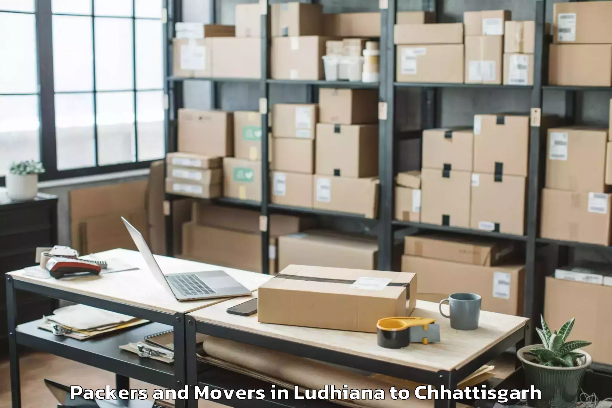 Trusted Ludhiana to Kanker Packers And Movers